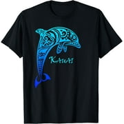 Kauai, Hawaii Vintage Retro Tribal Dolphin Vacation T-Shirt