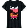 thumbnail image 1 of Kauai Hawaiian Islands Hawaii Surf Beach Vintage Surfer T-Shirt T-shirts, 1 of 3