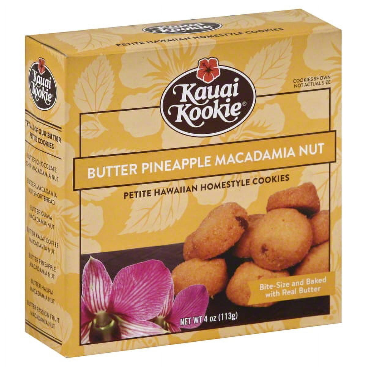 Kauai Kookie Butter Pineapple Petite Macadamia Nut Cookies