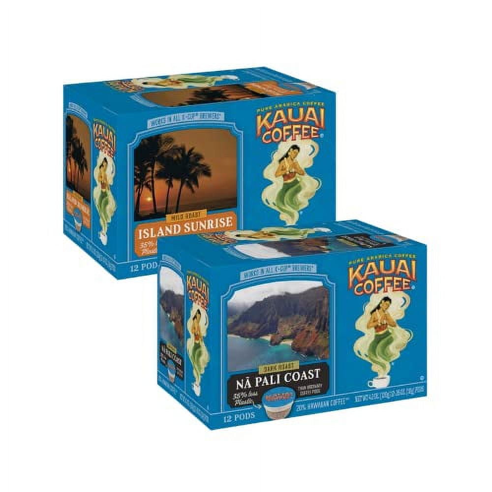 Kauai Variety, 1 Kauai Island Sunrise, SingleServe Pods, Mild Roast