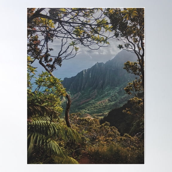 Kauai Views Poster Wall Art, Modern Wall Decor For Living Room Bedroom, 24x36 UNFRAMED