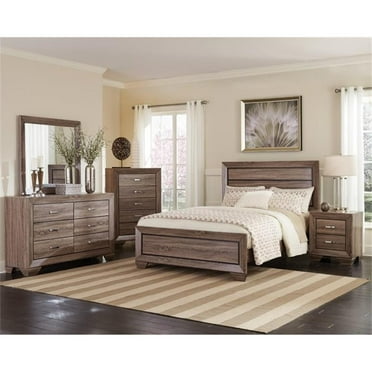 Kauffman Bedroom Set with High Straight Headboard