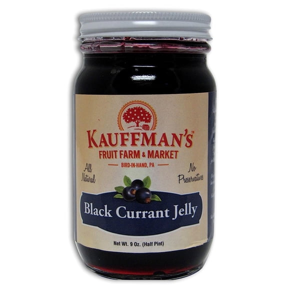 Kauffman Orchards Black Currant Jelly, All Natural, No Preservatives, 9 Oz.