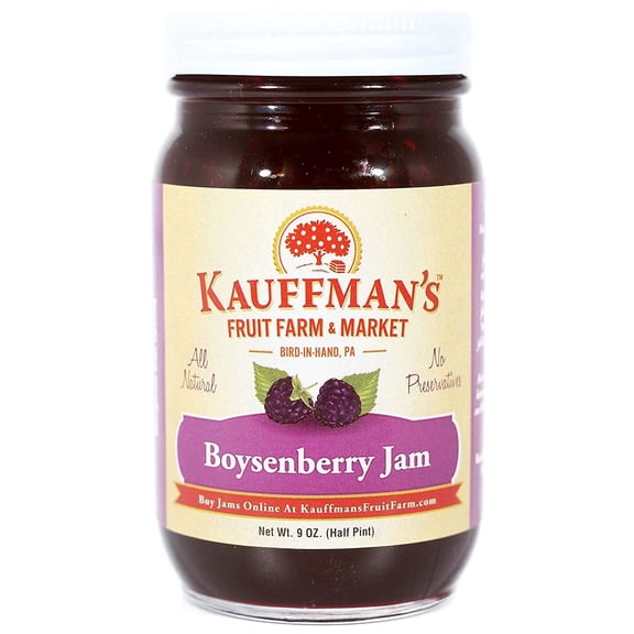 Kauffman Orchards Boysenberry Jam, All Natural, No Preservatives, 9 Oz. Pack of 1