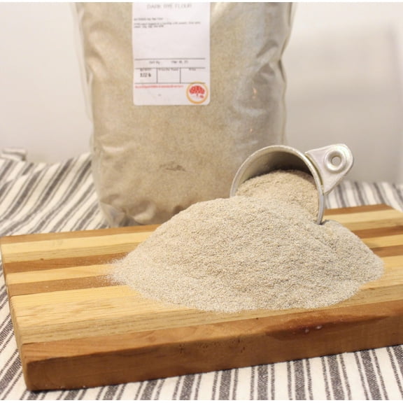 Kauffman Orchards Dark Rye Whole Flour, Fiber Rich, Made From Whole Rye Grain 3 Pound Bag