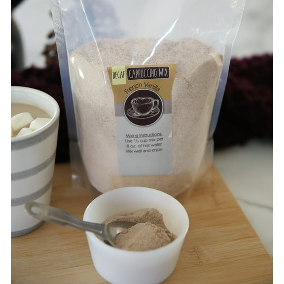 Kauffman Orchards Decaf French Vanilla Instant Cappuccino Hot Drink Mix, 14 Ounce Bag