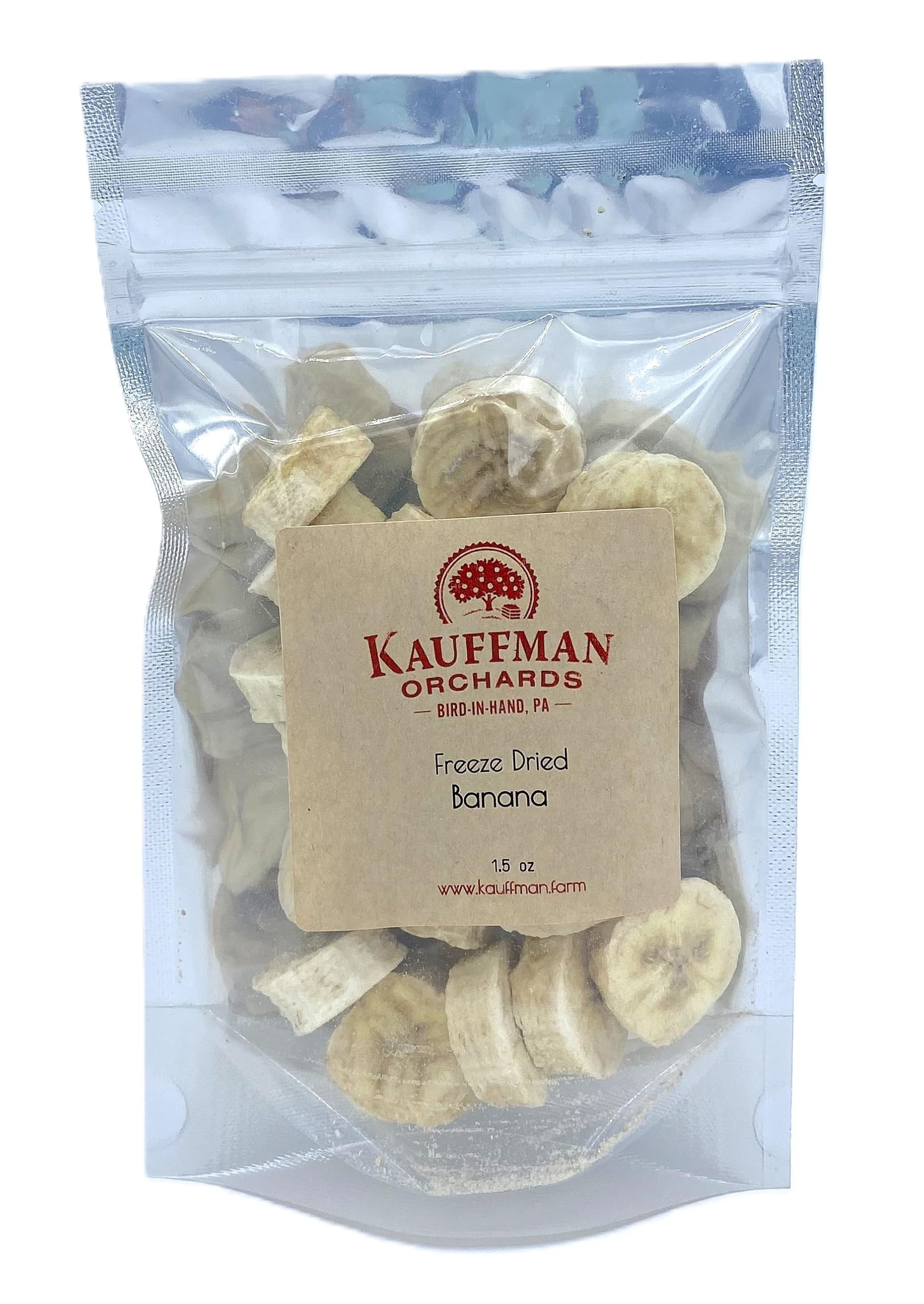 Kauffman Orchards Freeze-Dried Banana Slices- 1.5 Ounce Bag Pack of 3