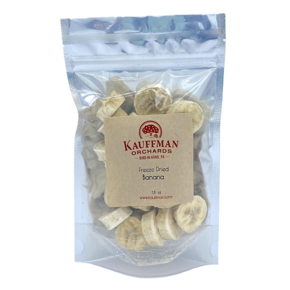 Kauffman Orchards Freeze-Dried Banana Slices- 1.5 Ounce Bag Pack of 3