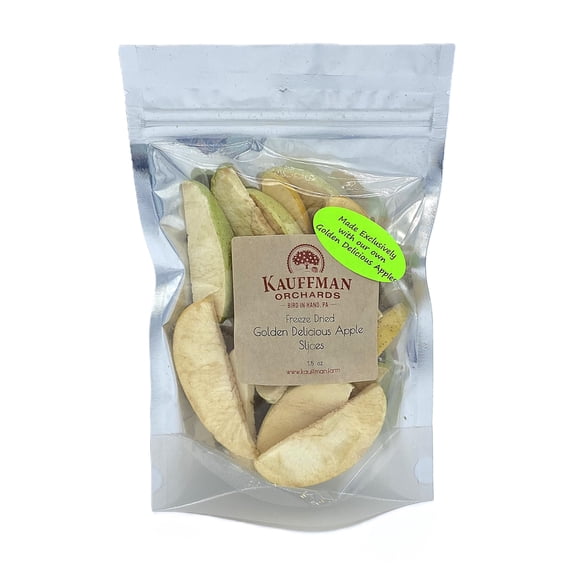 Kauffman Orchards Freeze-Dried Golden Delicious Apple Slices- 1.5 Ounce Bag