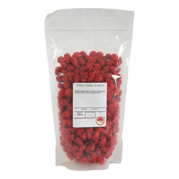 Kauffman Orchards French Burnt Peanuts, 1 lb. Bag Pack of 3