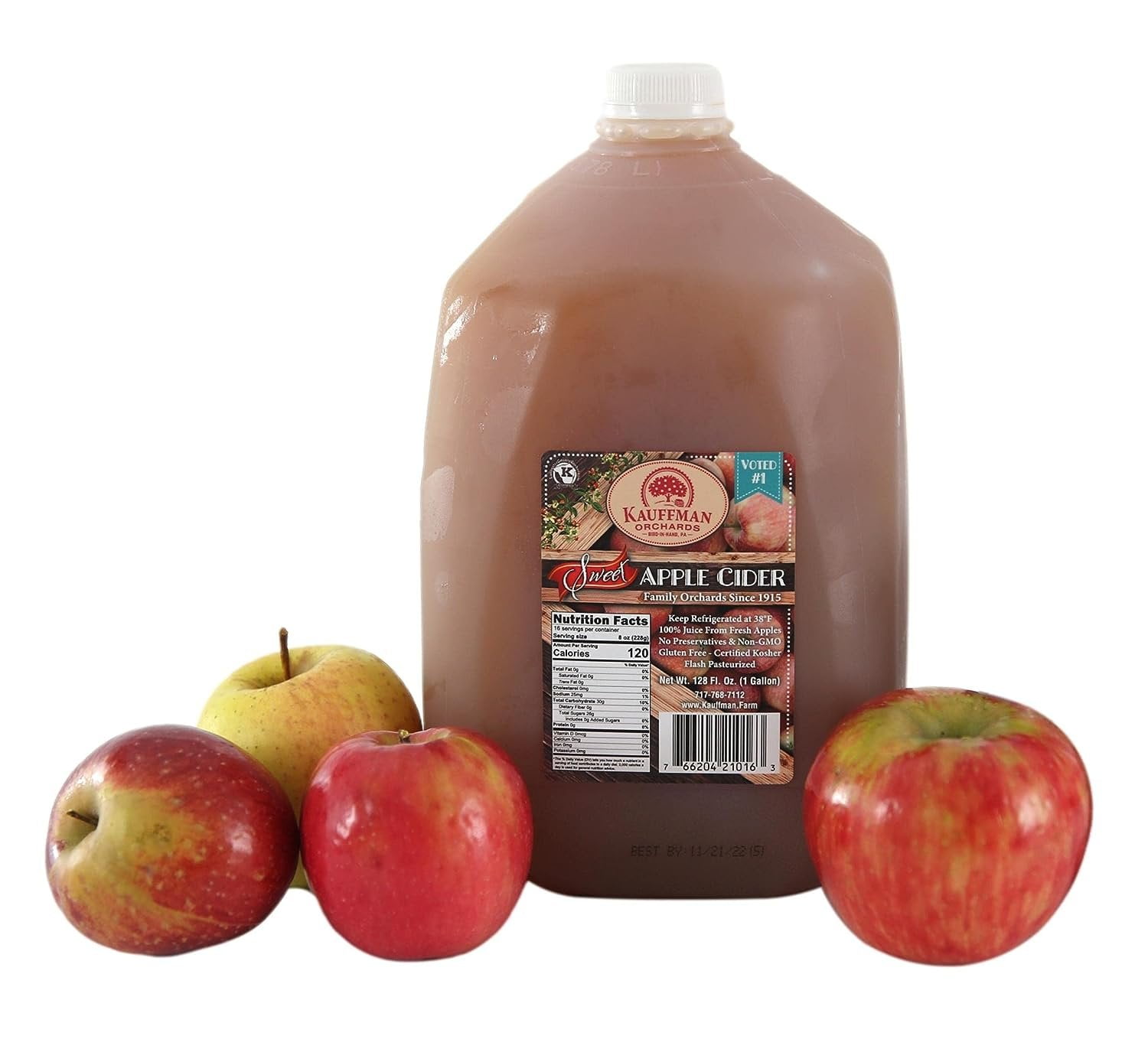Kauffman's Fruit Farm & Market Kauffman Orchards Fresh McIntosh Apples, Hand-Picked New-Crop Wax-Free Heirloom Macintosh Apples (Box of 8)
