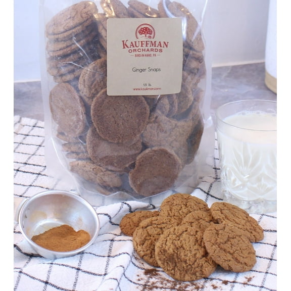 Kauffman Orchards Ginger Snap Cookies, Bulk 1.5 Pound Bag