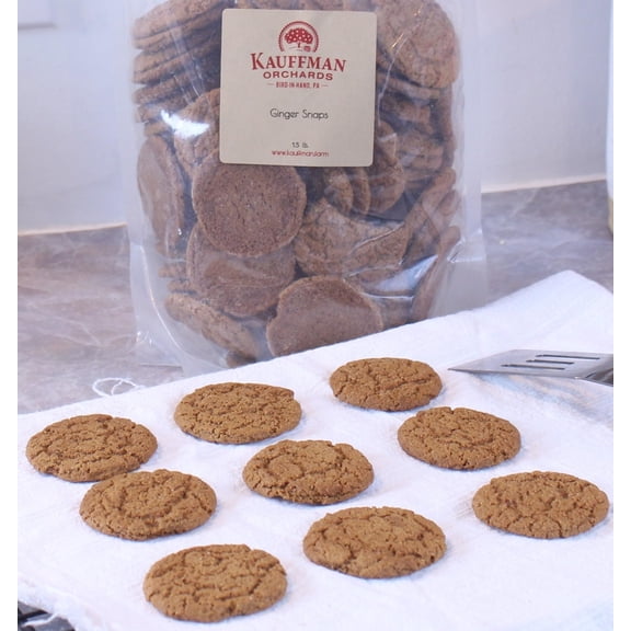 Kauffman Orchards Ginger Snap Cookies, Bulk 1.5 Pound Bag