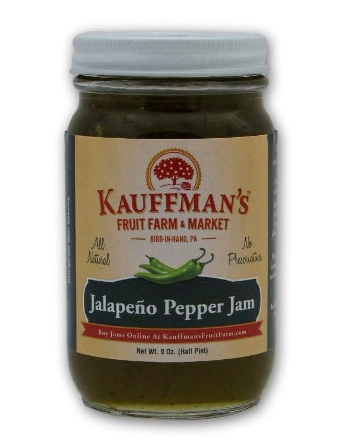 Kauffman Orchards Jalapeno Pepper Jam, All Natural, No Preservatives, 9 Oz.