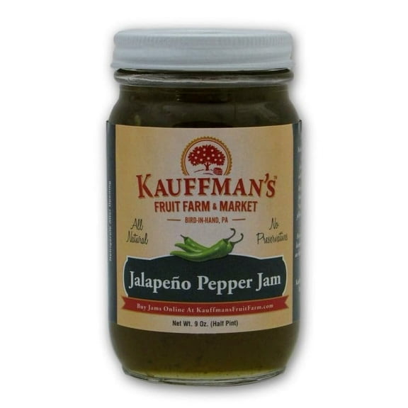 Kauffman Orchards Jalapeno Pepper Jam, All Natural, No Preservatives, 9 Oz.