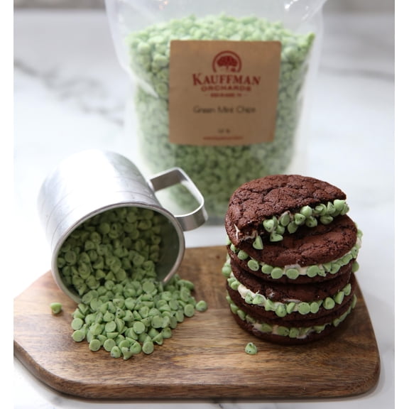 Kauffman Orchards Mint Drops, Green Cookie Baking Bits, 2 Pound Bag