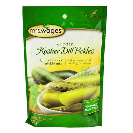 Kauffman Orchards Mrs. Wages Quick Process Kosher Dill Pickle Mix, 6.5. Oz. Pack of 3