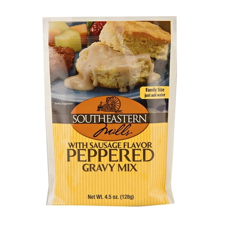 Kauffman Orchards Old-Fashioned Peppered Gravy Mix With Sausage Flavor by Southeastern Mills, 4.5 Oz. Pack of 6