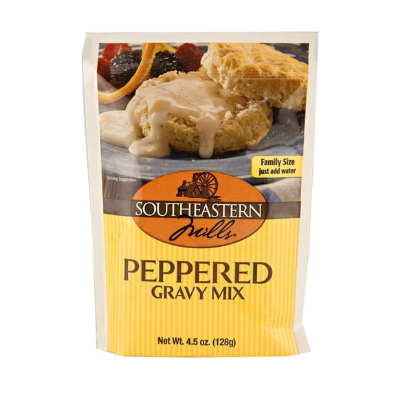 Kauffman Orchards Old-Fashioned Peppered Gravy Mix by Southeastern Mills, 4.5 Oz. Pack of 6