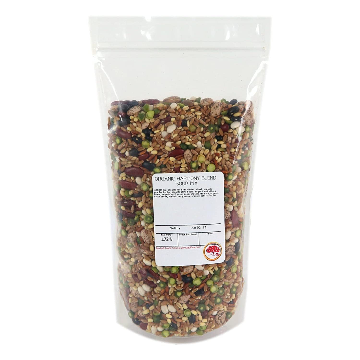 Kauffman Orchards Harmony Bean Soup Starter Mix, Organic and Non-GMO, 1.7  Lb. Bag
