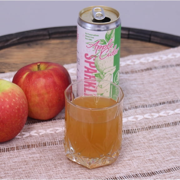 Kauffman Orchards Sparkling Apple Cider, 12 oz. Can Pack of 24