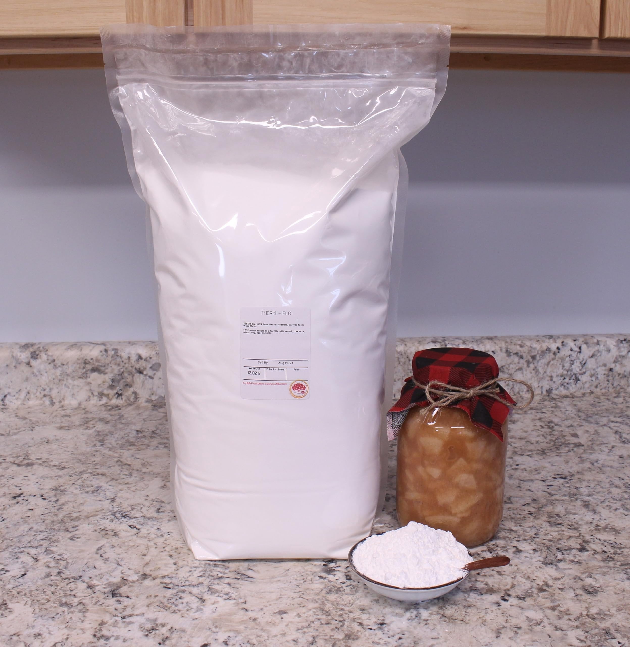 Kauffman Orchards Thermflo Canning and Freezing Thickener - Modified Corn Starch Food Thickener - Large Bulk 12 Pound Bag