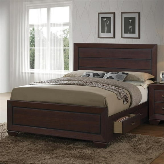 Kauffman 4-piece California King Bedroom Set Dark Cocoa
