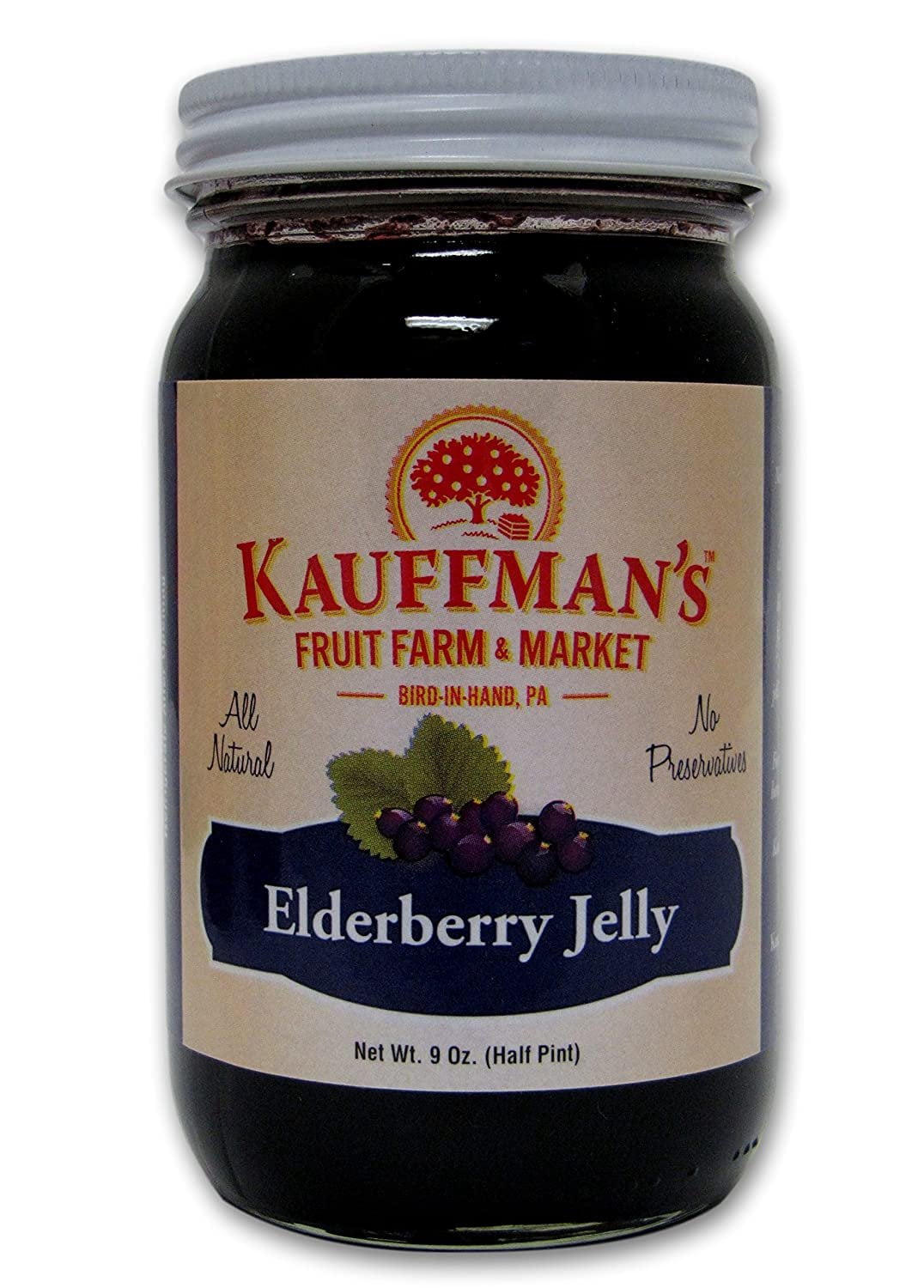 Kauffman's All-Natural Elderberry Jelly, 9 Oz. Jar