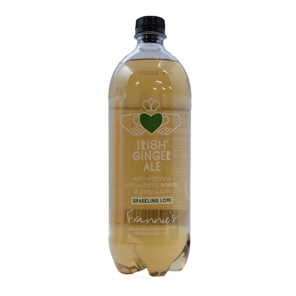 KauffmanTreats Frannie Sparkling Beverage, Irish Ginger Ale, 1 Liter Pack of 4