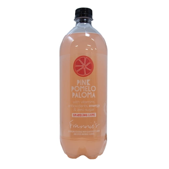 KauffmanTreats Frannie Sparkling Beverage, Pink Pomelo Paloma, 1 Liter Pack of 4