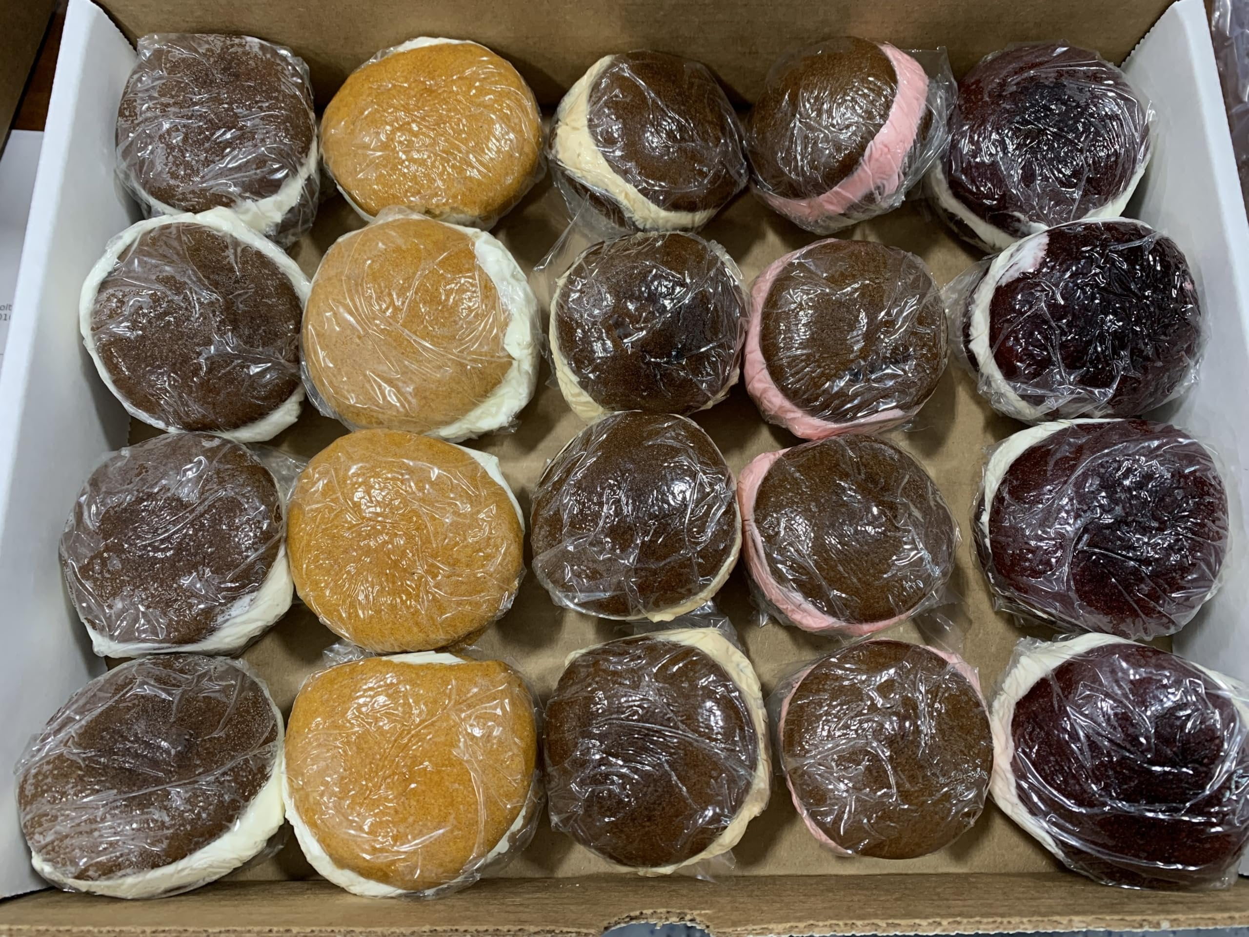 KauffmanTreats Lancaster County Amish-Style Homemade Mini Whoopie Pies Gobs Variety Box Pack of 20