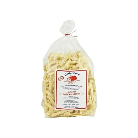 KauffmanTreats Little Barn PA Dutch Homemade Extra-Wide Egg Noodles, 16 Oz. Pack of 6