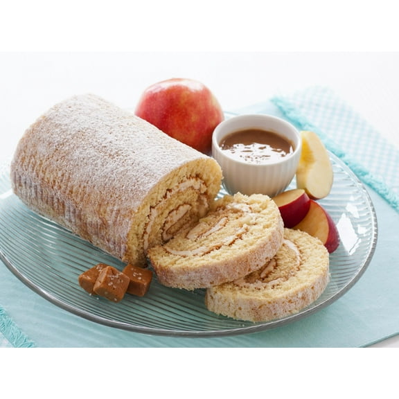 KauffmanTreats Salted Caramel Apple Roll Dessert 21 Oz., Amish Salted Caramel Apple Cake Roll Recipe, Hand-Baked in Lancaster County, PA