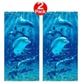 thumbnail image 1 of Kaufman -2 Pack Printed Beach,Pool Towel - Twister Dolphins, 1 of 2