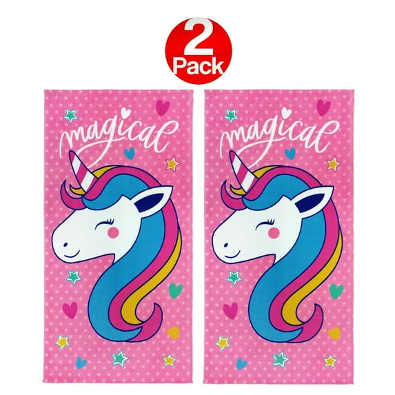 Kaufman 2Pk Magical Unicorn Beach Towel and Pool Towel 30" x 60"