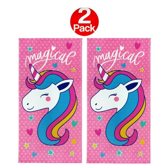 Kaufman 2Pk Magical Unicorn Beach Towel and Pool Towel 30" x 60"