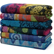 Kaufman - 6 Pack Terry Beach & Pool Towel of Assorted Colors - 30in x 60in, Beach Towels