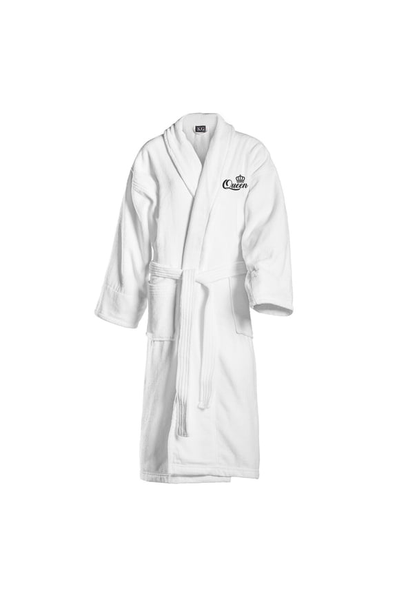 Kaufman - Embroidered Velour Bathrobe - 100% Cotton (Queen)