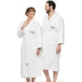 thumbnail image 1 of Kaufman  Embroidered White Shawl Collar Robe His/Hers -Mr/Mrs -Mom/Dad -Queen/King -Papi/Mami Mr/Mrs, 1 of 6
