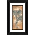 thumbnail image 1 of Kaufman, Judy 16x32 Black Ornate Wood Framed with Double Matting Museum Art Print Titled - Elephants watch, 1 of 4
