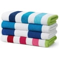 thumbnail image 1 of Kaufman - Large Beach Towels | 30" x 60" Terry Cabana Striped Beach Towels | Absorbent, Quick-Drying | 100% Cotton Thick Beach Towels (4 Pack), 1 of 7