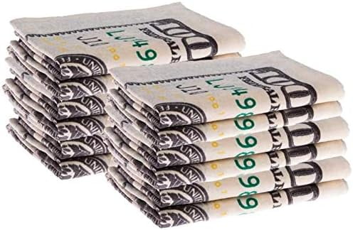 Kaufman - New 100 Dollar Bill Printed Beach and Pool Towel, 12-Pack, 30in x 60in