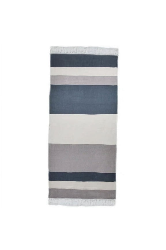 - Oversized 32x62 Black/Grey Jacquard Beach Towel