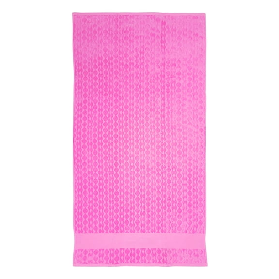 Kaufman - Oversized, 35" X 70", Solid Color, Velour Super Soft, Beach and Pool Towel, Easy Care, Extra Large, 100% USA Cotton, (PINK)