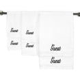 thumbnail image 1 of Kaufman - Personalized Luxury Hotel Quality Towels Embroidered (2 Bath Towel, 2 Hand Towel, & 2 Washcloth) White Towel Set with Monogrammed Letter 100% Cotton for Bathroom, Kitchen and Spa., 1 of 5