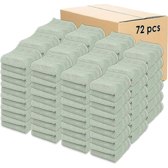 Kaufman - Premium Hand Towels Set for Bathroom, Spa, Gym, and Face Towel 100% Cotton Ring Spun, Ultra Soft Feel and Highly Absorbent Towels (SAGE Green, 72-PK)