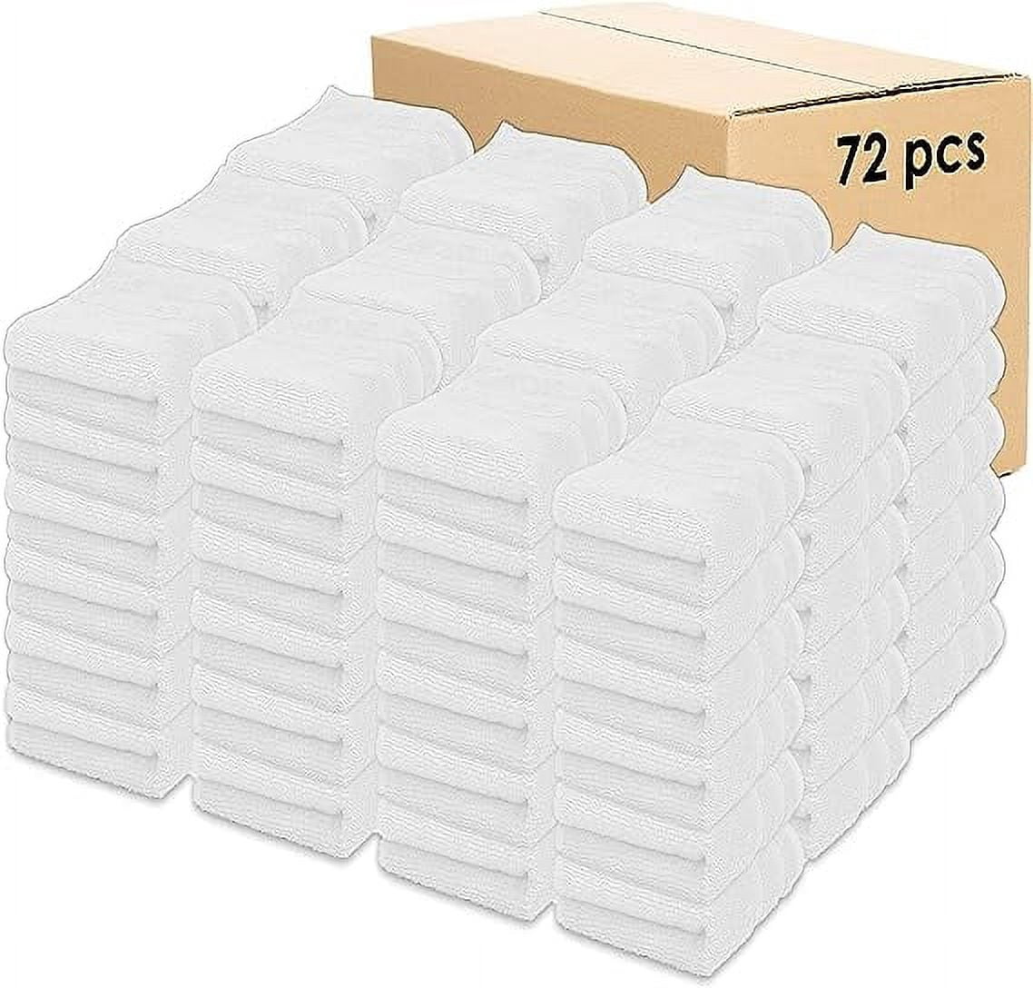 Kaufman - Premium Hand Towels Set for Bathroom, Spa, Gym, and Face Towel 100% Cotton Ring Spun, Ultra Soft Feel and Highly Absorbent Towels (White, 72-PK)