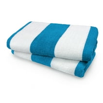 Kaufman - Soft Oversized Beach Towels | 30" x 70" Terry Cabana Striped Beach Towels | Absorbent, Quick-Drying | 100% Cotton Thick Beach Towels (2 Pack)