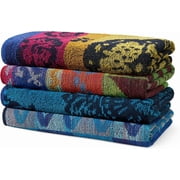 Kaufman Terry Beach & Pool Towel - Large Cotton Towels for Pool, Beach, Bath, Gym & More - Soft, Absorbent & Oversized Beach Towel Bundle - Multipack with Assorted Colors - 30” x 60” - 4 Pack