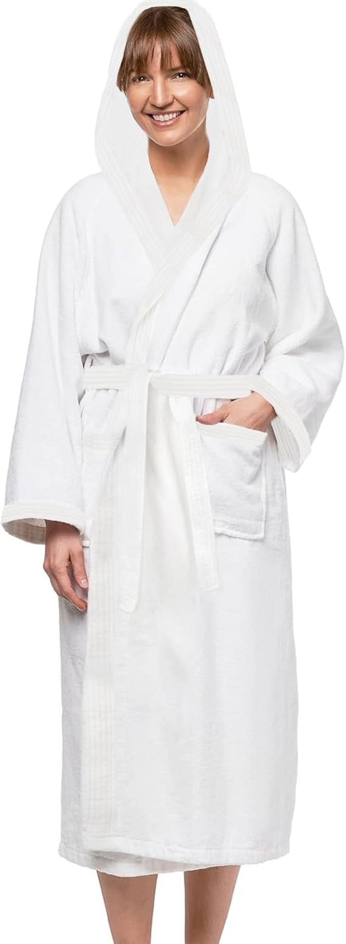 Kaufman Velour & Waffle Robe - Shawl Collar, Hooded 1 Piece Unisex 100% ...